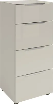 Obrázek produktu pro Hochkommode >Santorin< Glasfronten in Kaschmir - 45x99x40cm (BxHxT)