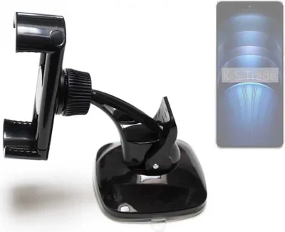 Produktbild von K-S-Trade kompakte Handy-Halterung Windschutzscheibe kompatibel mit Vivo iQOO Neo9s Pro+ Armaturenbrett schwarz Autohalterung KFZ Halter