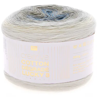 Produktbild von Rico Design Creative Baumwolle Dégradé Lucky 8, 200 g, ca. 800 m Farbe 001