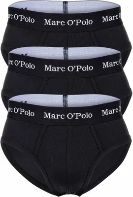Produktbild von Marc O Polo Herren Slip, 3er Pack - Brief, Unterwäsche, Organic Baumwolle Stretch, einfarbig Schwarz M