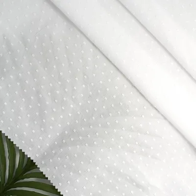 Imagen del producto de Tejido Plumentis, algodón, color blanco