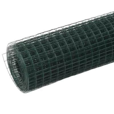 Immagine prodotto di Recinzione in Rete per Pollaio in Acciaio e PVC 25x1,5 m Verde