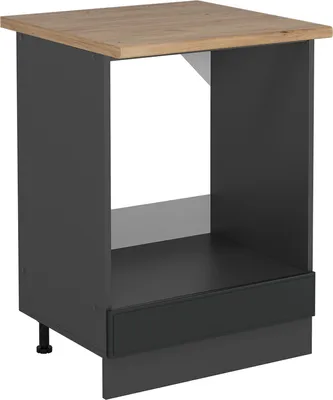 Produktbild von Herdumbauschrank Vicco R-Line Anthrazit Landhaus 60 cm , AP Eiche, Model 53490