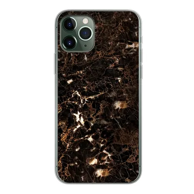 Produktbild von MuchoWow® Handyhülle Schutzhülle Hülle für iPhone 11 Pro Marmor - Schwarz - Gold Silikon Softcase Handy Hülle - Handy