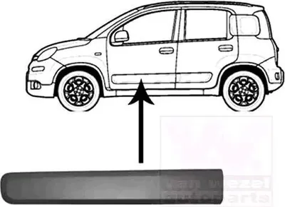 Produktbild von VAN WEZEL Zierleiste für die Tür Vorne Links Leiste für FIAT Panda Schrägheck (312, 319) 1607423