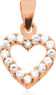 Produktbild von LUISIA Kettenanhänger Herz mit Zirkonia - 925 Sterling Silber Roségold