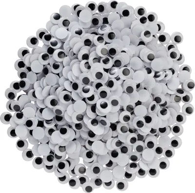 Produktbild von VBS XXL Wackelaugen zum Aufkleben "Rund", 16 mm, 800 Stück