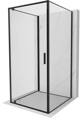 Obrázek produktu pro Mexen Exo-3S sprchový kout 3-stranný otočný 80 x 80 cm, transparentní, černý - 8181-080-080-70-00-3S