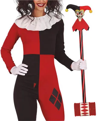 Imagen del producto de Señor Sonrisa, Gruselclown, Martillo, Bufón, Accesorios de Halloween, divertido, terrorífico. Color: Rojo