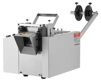Produktbild von VEVOR Auto Schrumpfschlauchschneider, Kabelrohrschneidemaschine mit 1mm-85mm Schneidbreite, 0.1mm-99999.9mm Länge, automatischer Schlauchschneider für Schrumpfschläuche, Glasfaserrohre, Kabel, gelbe Wachsröhren, 250 W