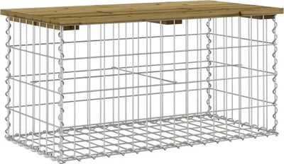 Zdjęcie produktu dla vidaXL Ławka ogrodowa gabionowa 83x44x42 cm impregnowane drewno sosnowe