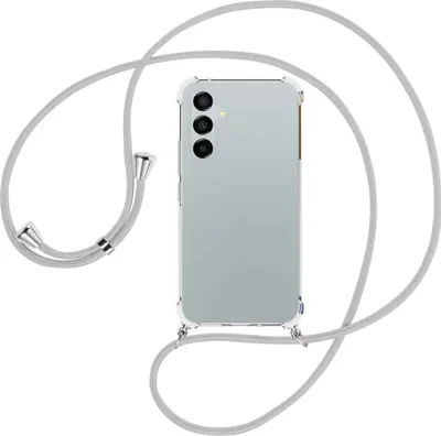 Produktbild von Handykette Backcover-Schutzhülle mit Band (Metall silberfarben) für Samsung Galaxy A54 5G (6.4'') - silbergrau
