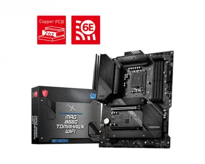 Obrázok produktu pre MSI MAG B660 TOMAHAWK WIFI - Základná doska - ATX - pätica LGA1700 - čipová sada B660 - USB-C Gen2, USB 3.2 Gen 1, USB 3.2 Gen 2, USB-C Gen 2x2 - 2,5 gigabitová LAN, Wi-Fi, Bluetooth - integrovaná grafika (vyžaduje CPU)