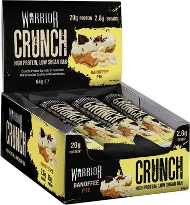 Produktbild von Warrior Crunch Protein Bar - 12 Riegel a 64 g Banoffee Pie