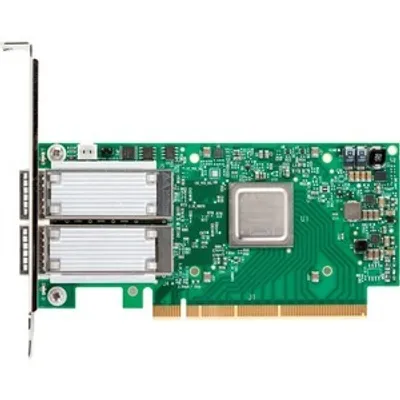 Produktbild von Nvidia Mellanox MCX653105A-ECAT, Eingebaut, Kabelgebunden, PCI Express, Ethernet, 10000 Mbit/s, Grün, Silber