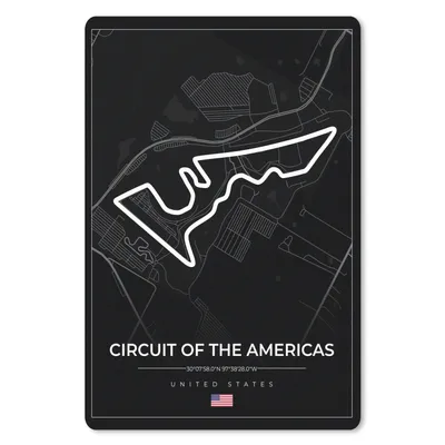 Obrázek produktu pro Podložka pod myš - Amerika - Závodní dráha - Formule 1 - Circuit of the Americas - Závodní - Černá - 40x60cm - Podložka pod myš
