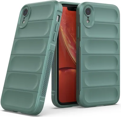 Produktbild von iPhone XR Hülle, Weich TPU Silikon Stossfest Anti-rutsch Schutzhülle für iPhone XR Grün
