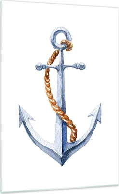 Produktbild von Bilder auf glas - Einteilig - Anker Seil Segeln Meer - 70x100cm - Glasbilder - Wandbilder - Bilder - zum Aufhängen bereit - Wanddekoration aus Glas - Glas Bilder - Wandbild auf Glas - GPA70x100-2851