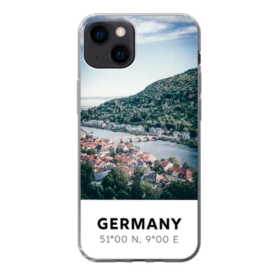Produktbild von MuchoWow® Handyhülle Schutzhülle Hülle für iPhone 13 Deutschland - Heidelberg - Sommer Silikon Softcase Handy Hülle - Karteninhaber