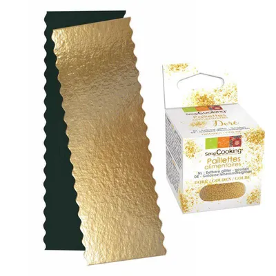 Immagine prodotto di Tamburi per torte + glitter alimentare dorato