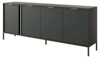 Produktbild von Breite Kommode für Wohn- und Schlafzimmer, Anthrazit, 203 x 39,5 x 81,4 cm