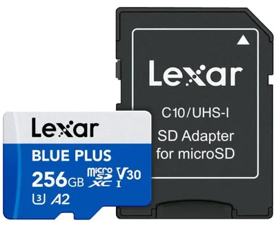 Obrázek produktu pro Micro SDXC KARTA 256GB 170MB/s UHS-I A2 V30 U3 BLUE LEXAR