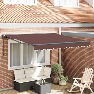 Obrázok produktu pre vidaXL Rám markízy, hnedý, 350 x 250 cm, polyester sPolyuretánpovrchovou úpravou