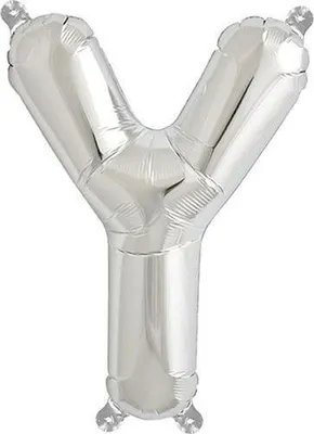 Produktbild von Folienballon "Buchstabe", Silber, ca. 36 cm Buchstabe "Y"