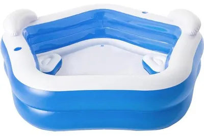 Produktbild von Aufblasbarer Pool, Bestway Family Fun, 2 Ringe, 575L, Aufblasbare Kissen und Kopfstützen