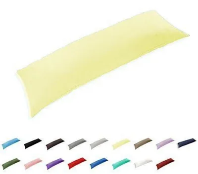 Productafbeelding van Kussensloop, 51x122 cm, ivoorgeel, 100% katoen, envelopmodel, zonder vulling