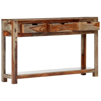 Zdjęcie produktu dla vidaXL Konsola z 3 szufladami 120x30x75 cm z litego drewna akacjowego