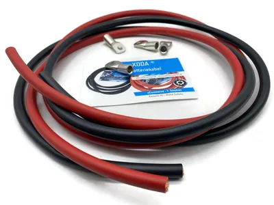 Produktbild von Exoda 70mm² Batteriekabel Set 2m Rot Schwarz M8 Elektroinstallation