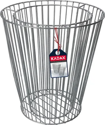 Obrázek produktu pro Gabionový květináč, oválný design, odolná ocelová konstrukce, stříbrná barva