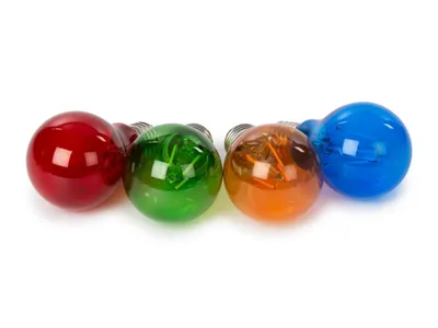 Produktbild von HQ-Power Set mit 4 E27 LED-Lampen mit farbigem Glas und Multicolor-Filament für dekorative
