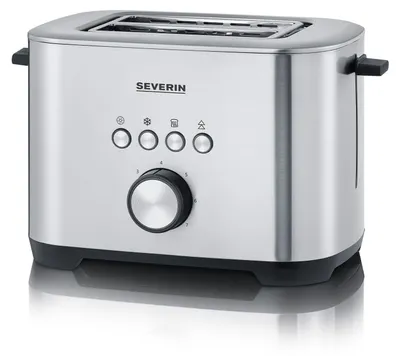 Zdjęcie produktu dla Severin AT 2620, 2 kaw., Czarny, Stal nierdzewna, Stal nierdzewna, Przyciski, Obrotowy, 800 W, 190 mm