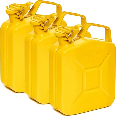 Produktbild von Oxid7® by BW Kraftstoffkanister Metall Benzinkanister 3x 5 Liter - Gelb RAL 1018 - UN-Zulassung - Hergestellt in Europa
