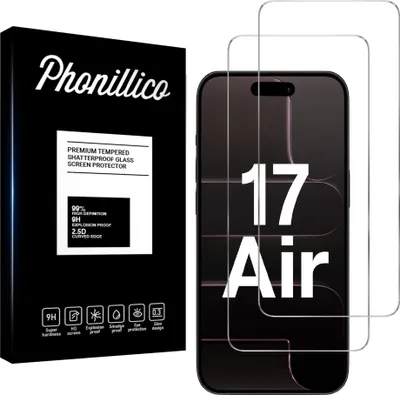 Produktbild von Hartglas für iPhone 17 AIR [2 Stück] Displayschutzfolie Screen Protector Film Anti-Kratzer Glas Resistant Phonillico®
