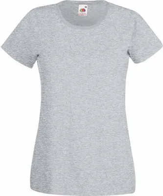 Produktbild von Fruit of the Loom - Lady-Fit Valueweight T - Heather Grey - S