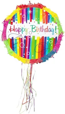 Immagine prodotto di Piñata colorata per feste di compleanno - Decorazioni e divertimento