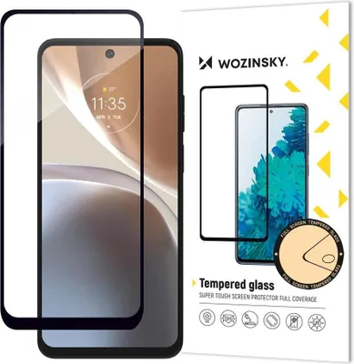 Produktbild von Wozinsky Super Tough voll Kleber voll Bildschirm gehärtetes Glas mit Rahmen Fall freundlich Realme C31 schwarz