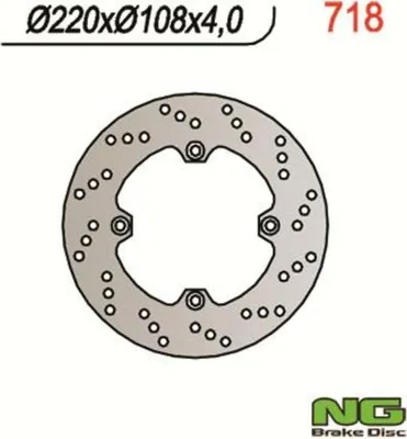 Obrázok produktu pre NG BRAKES Bremsscheibe rund starr