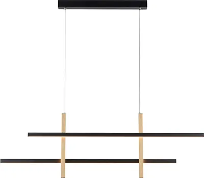 Produktbild von LED Hängeleuchte, Metall, gold, dimmbar, warmweiß, H 120 cm