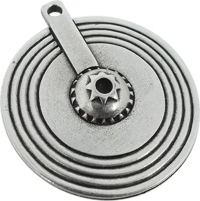 Produktbild von Anhänger Medallion Messing versilbert im Used Look Minott 27986