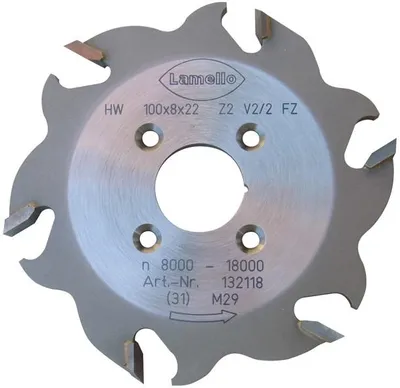 Immagine prodotto di Lamello HW-Nutfräser, 100 x 8 x 22, Z2 V2+2, FZ, NL | 132118