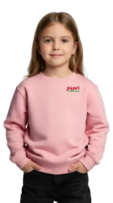 Produktbild von Spreadshirt Pippi Langstrumpf Logo Stick Kinder Premium Pullover, 146/152 (10 Jahre), Rosa