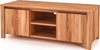 Produktbild von TV-Board Tinci aus Kernbuche massiv 115x45x43 mit 2 Türen2 Fächern Holzbeinen