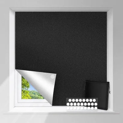 Zdjęcie produktu dla Tkanina zaciemniająca – przenośna – 20 naklejek – 150 x 400 cm – dzielona – zaciemnienie do każdego okna