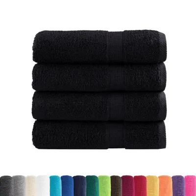 Immagine prodotto di Asciugamani da Doccia SOLUND 4 pz Neri 70x140 cm 600 g/m²