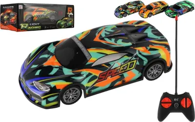 Obrázok produktu pre Auto RC závodné 27MHz plast 20cm na batérie so svetlom 3 farby
