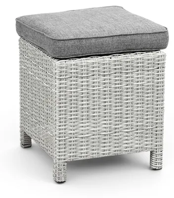 Produktbild von Hocker Dublin 40 x 40 cm | Mystic Grau | Rattan